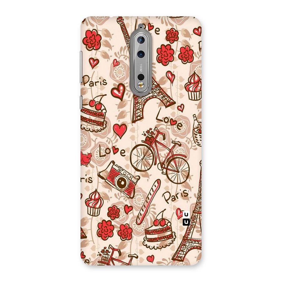 Red Peach City Back Case for Nokia 8