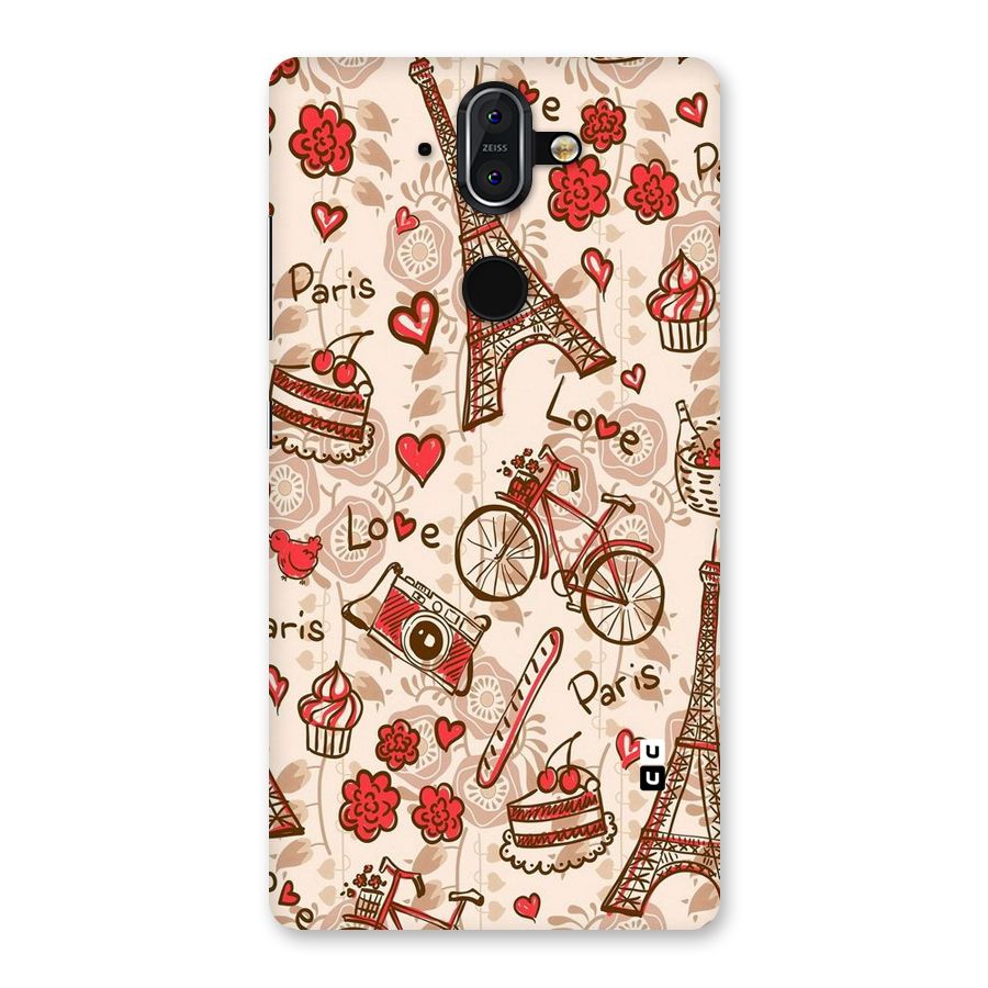 Red Peach City Back Case for Nokia 8 Sirocco