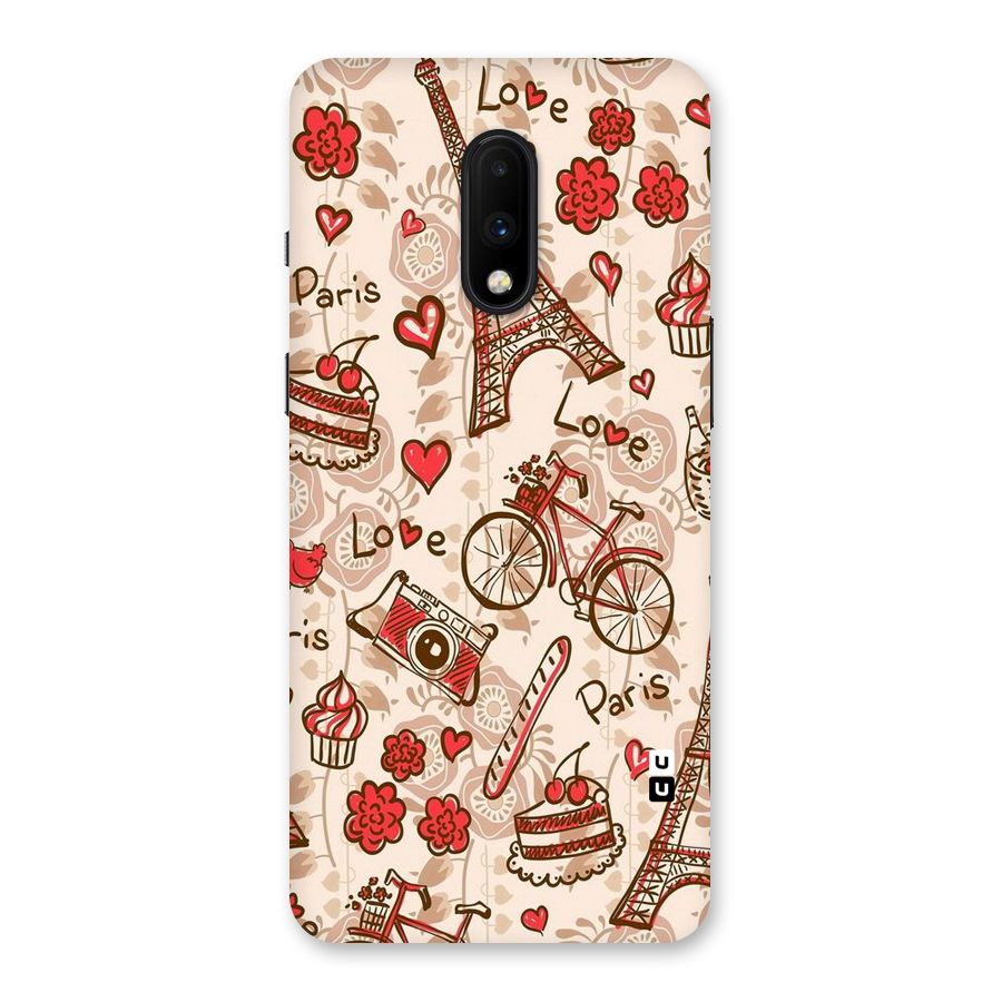 Red Peach City Back Case for OnePlus 7