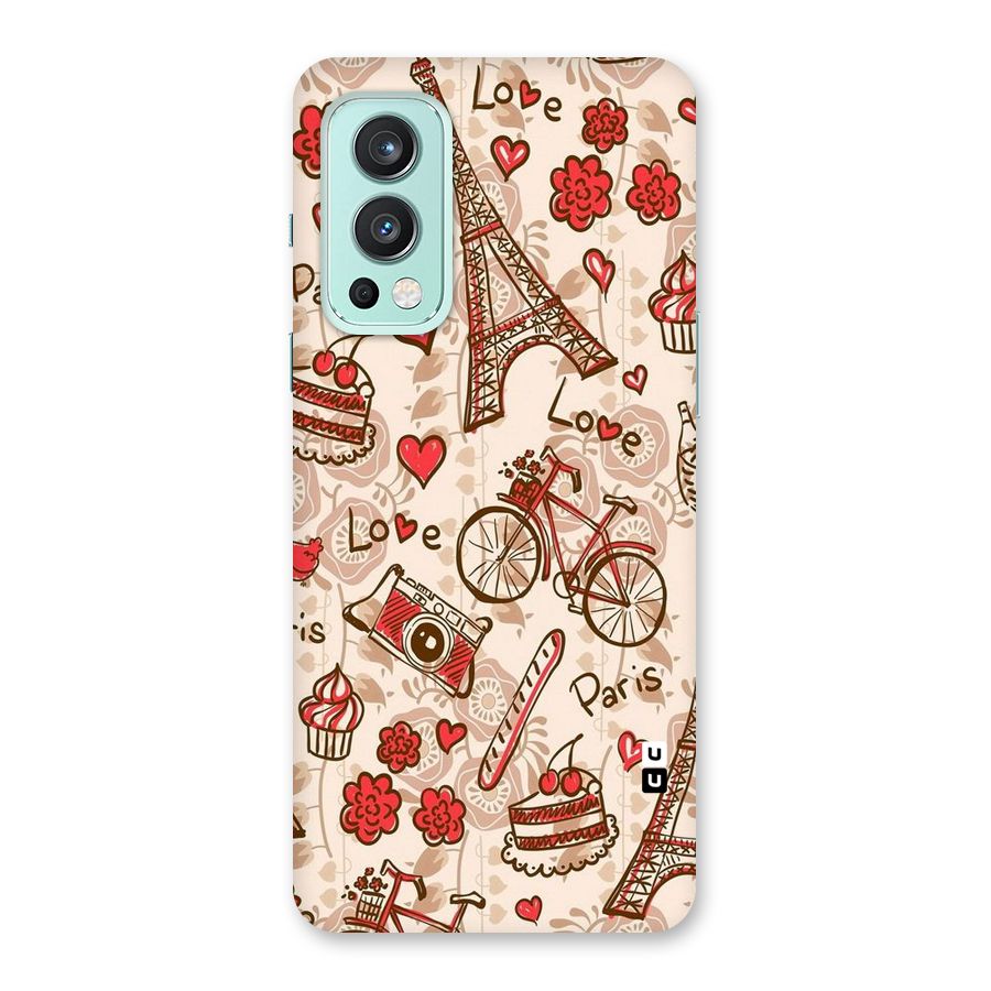 Red Peach City Back Case for OnePlus Nord 2 5G