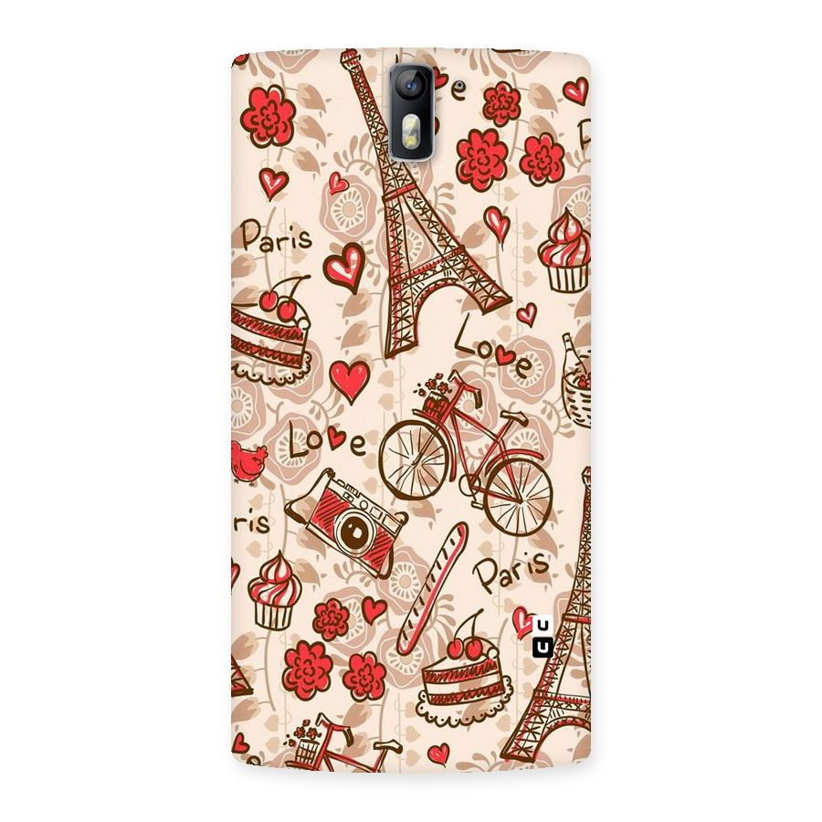 Red Peach City Back Case for One Plus One