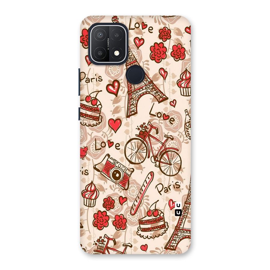 Red Peach City Back Case for Oppo A15