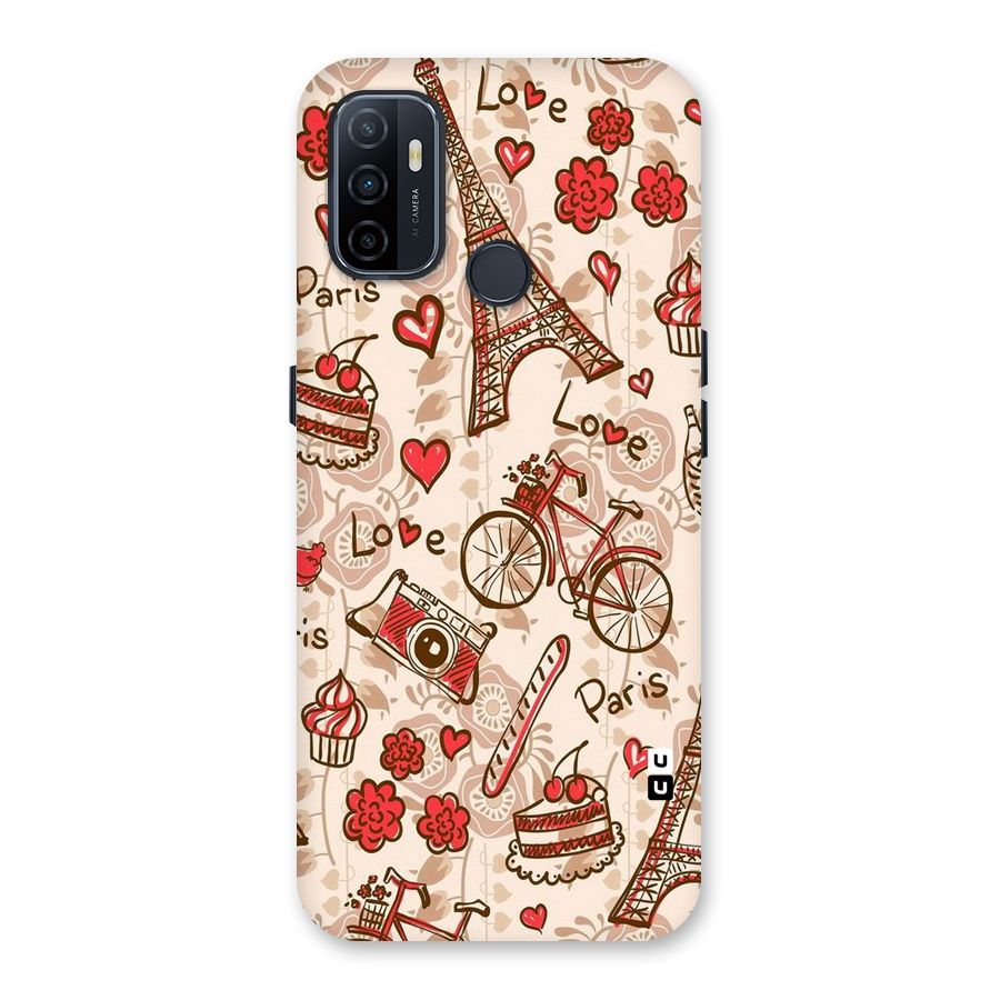 Red Peach City Back Case for Oppo A32