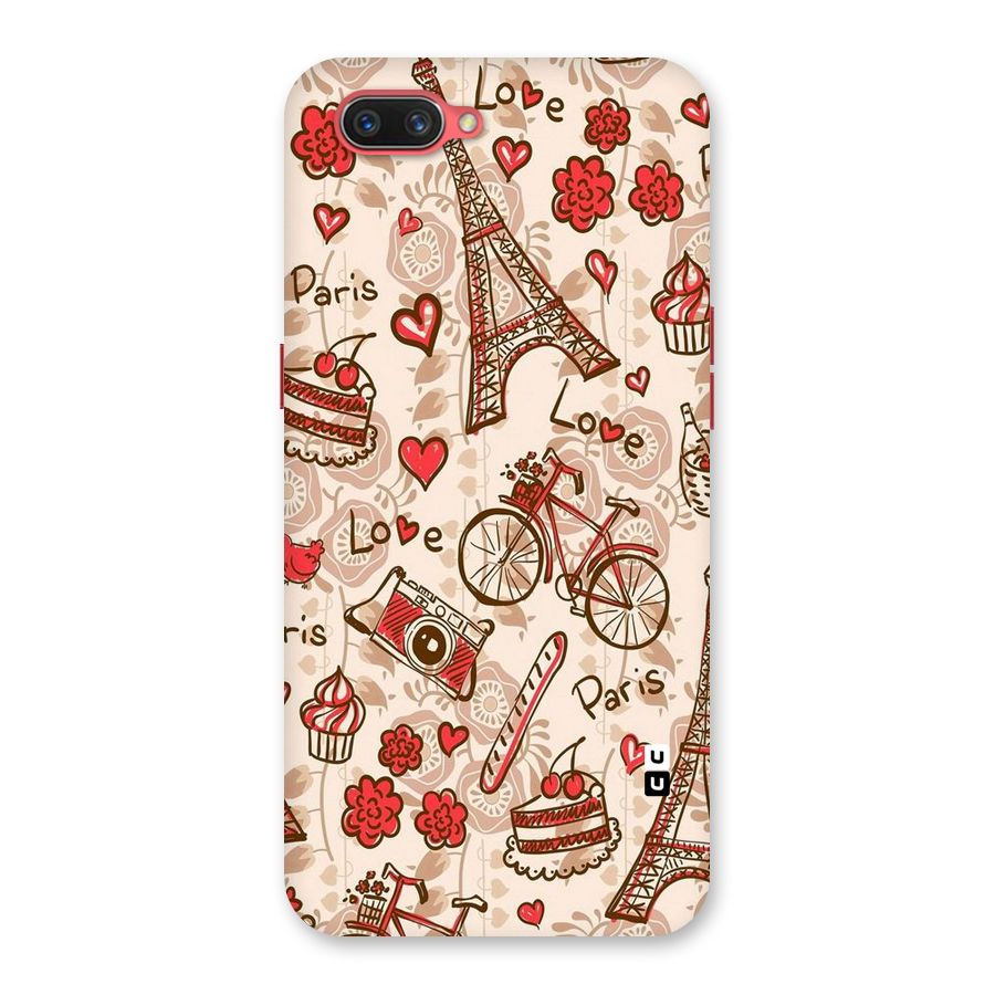 Red Peach City Back Case for Oppo A3s