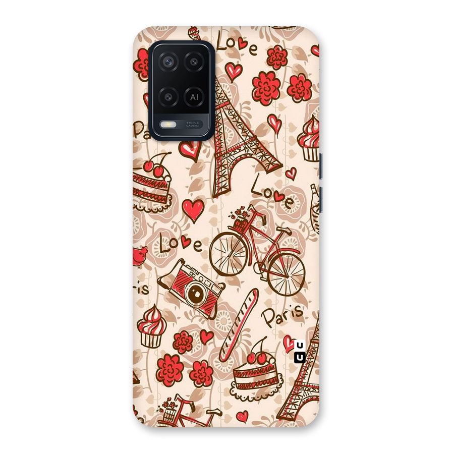 Red Peach City Back Case for Oppo A54