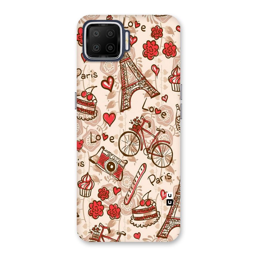 Red Peach City Back Case for Oppo F17
