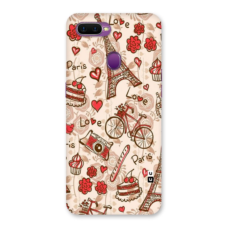 Red Peach City Back Case for Oppo F9