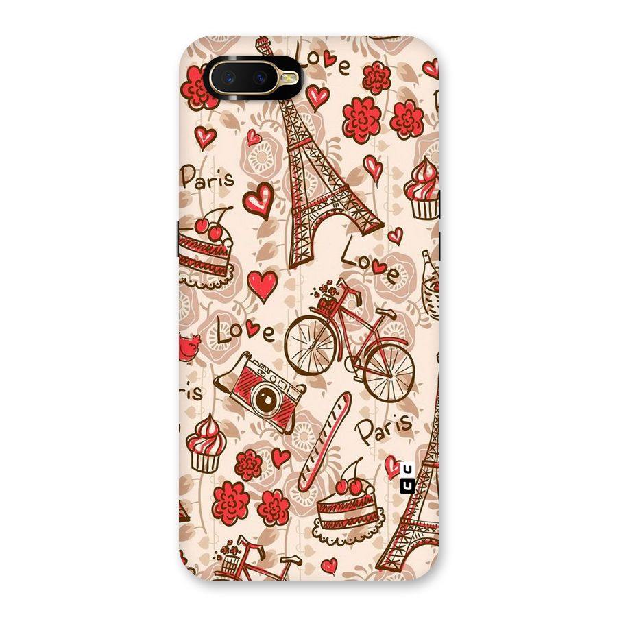 Red Peach City Back Case for Oppo K1