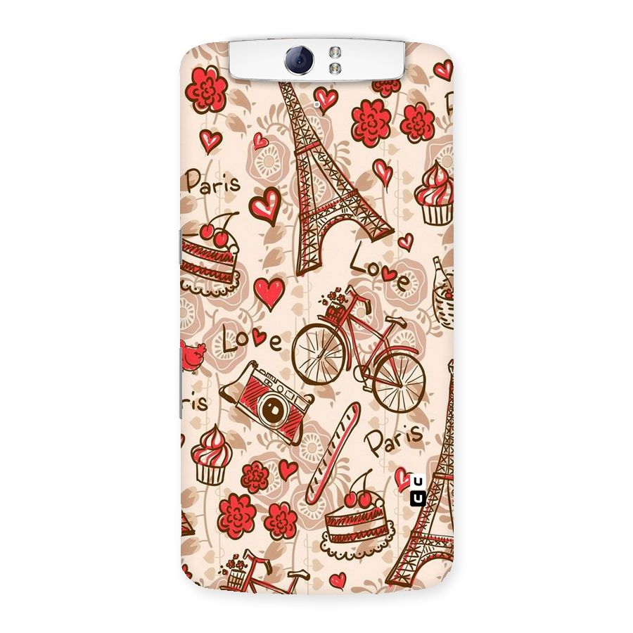 Red Peach City Back Case for Oppo N1