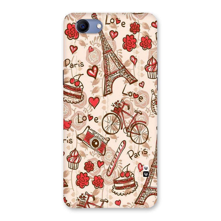 Red Peach City Back Case for Oppo Realme 1