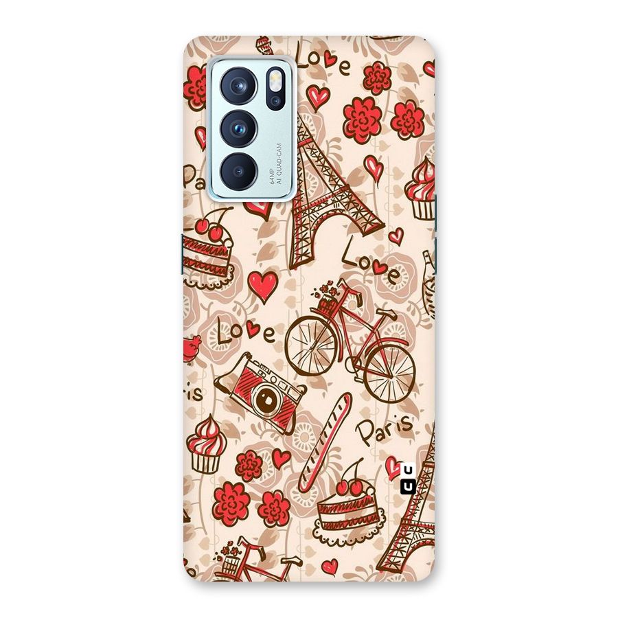 Red Peach City Back Case for Oppo Reno6 Pro 5G