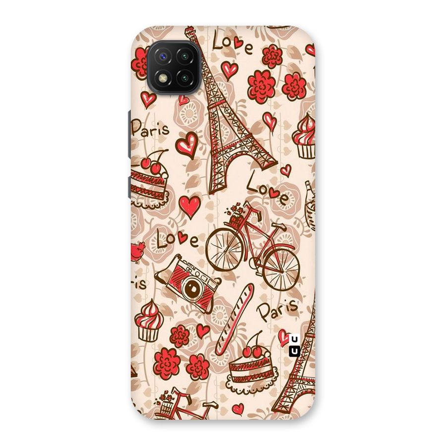 Red Peach City Back Case for Poco C3