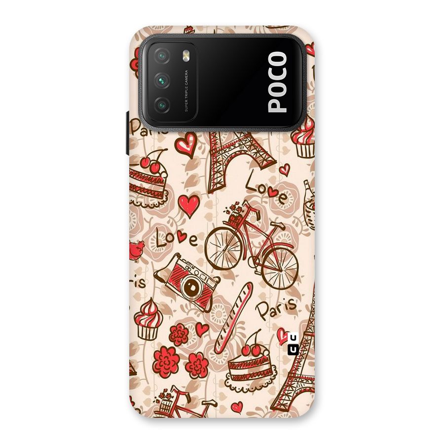 Red Peach City Back Case for Poco M3