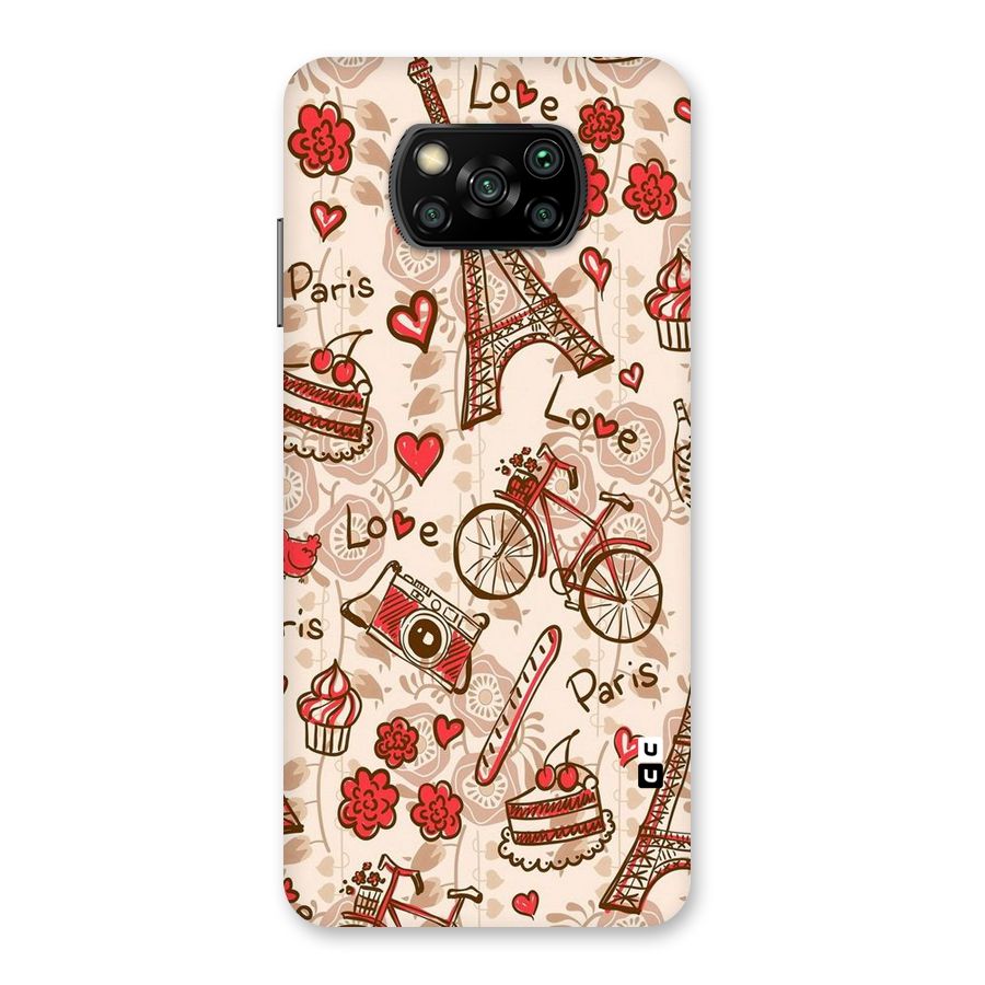 Red Peach City Back Case for Poco X3
