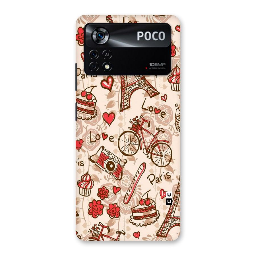 Red Peach City Back Case for Poco X4 Pro 5G