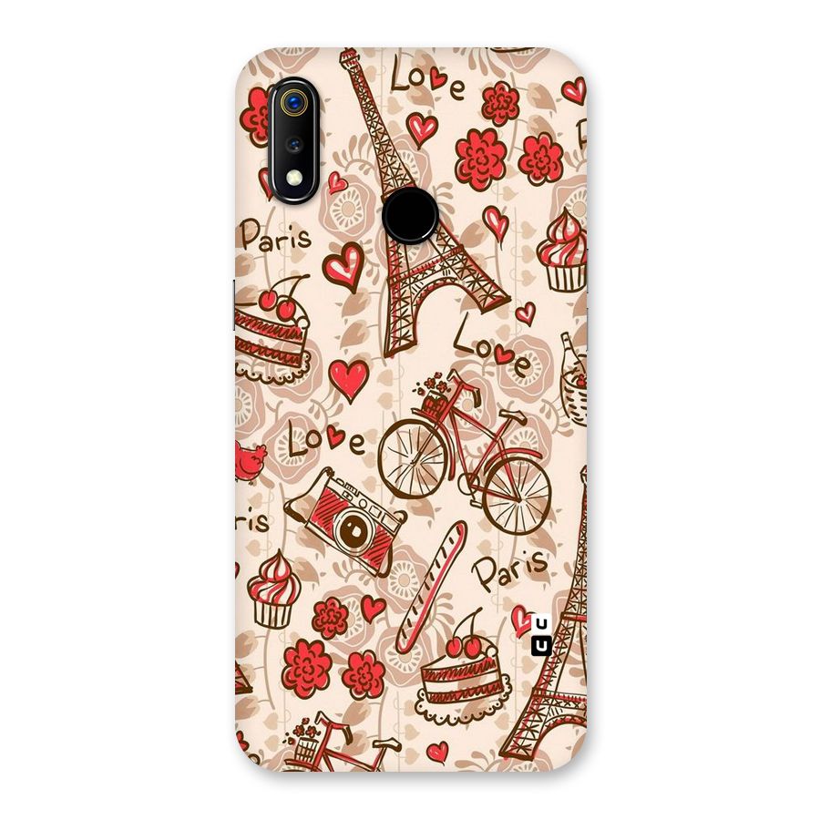 Red Peach City Back Case for Realme 3