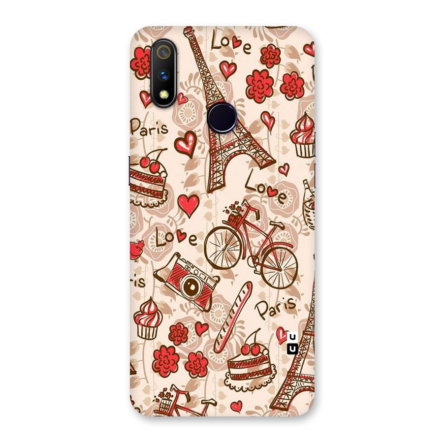 Red Peach City Back Case for Realme 3 Pro