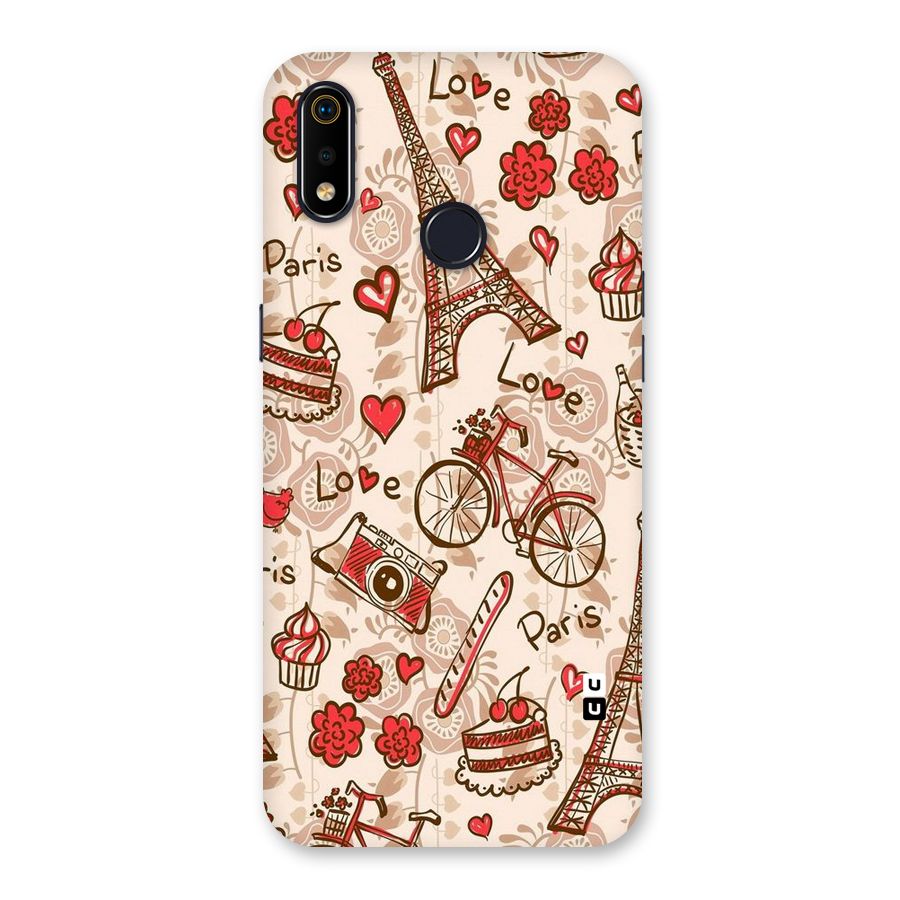 Red Peach City Back Case for Realme 3i