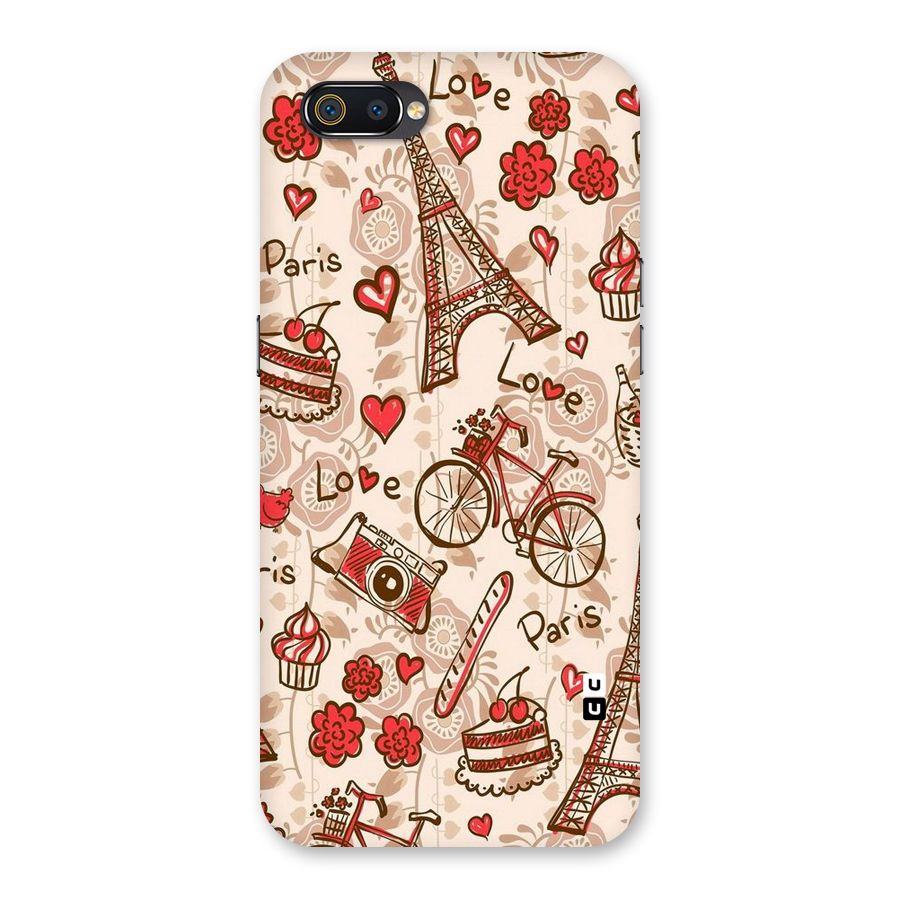 Red Peach City Back Case for Realme C2