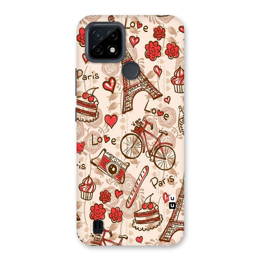Red Peach City Back Case for Realme C21