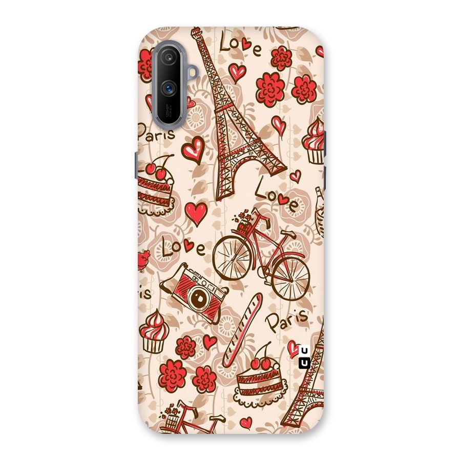 Red Peach City Back Case for Realme C3