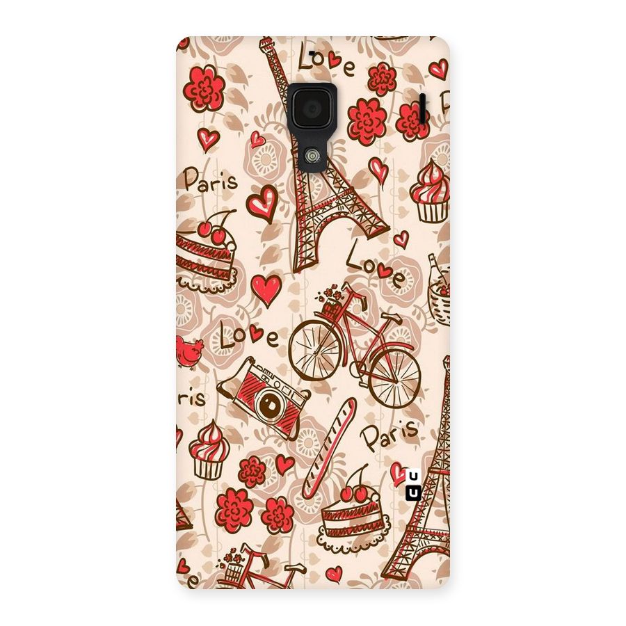 Red Peach City Back Case for Redmi 1S