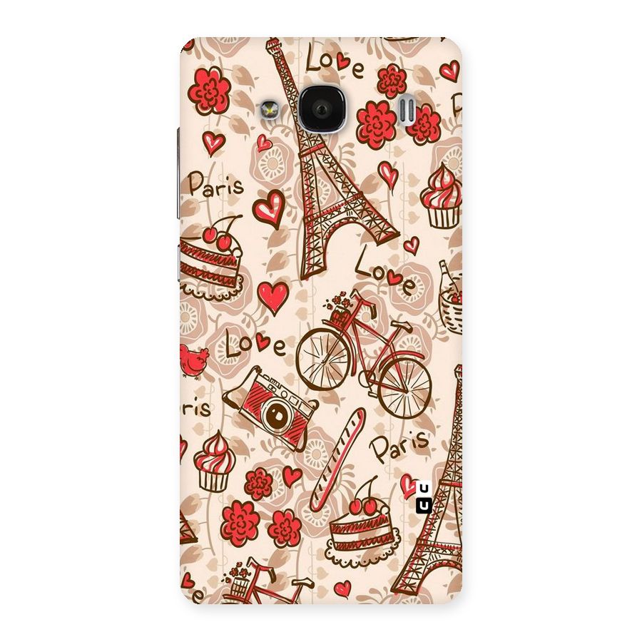 Red Peach City Back Case for Redmi 2 Prime