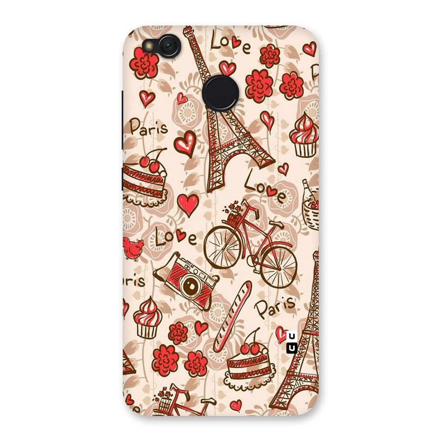 Red Peach City Back Case for Redmi 4