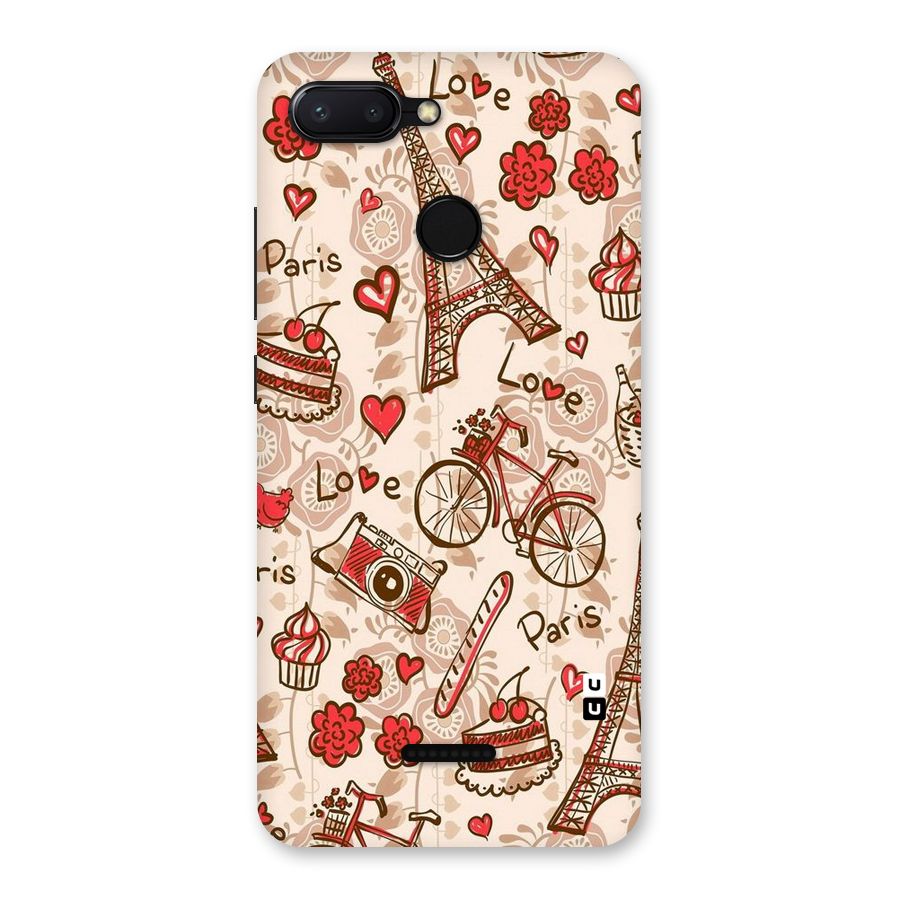 Red Peach City Back Case for Redmi 6