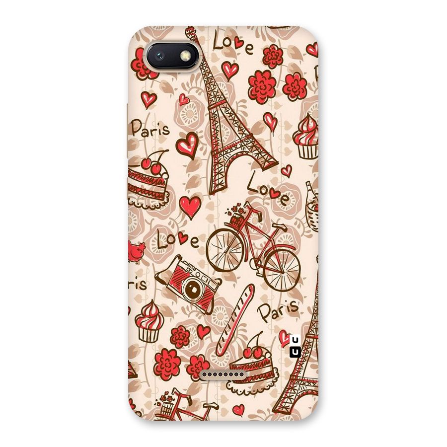 Red Peach City Back Case for Redmi 6A