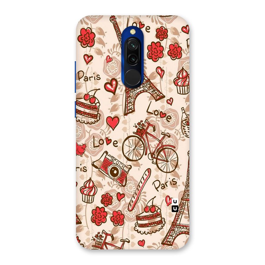 Red Peach City Back Case for Redmi 8
