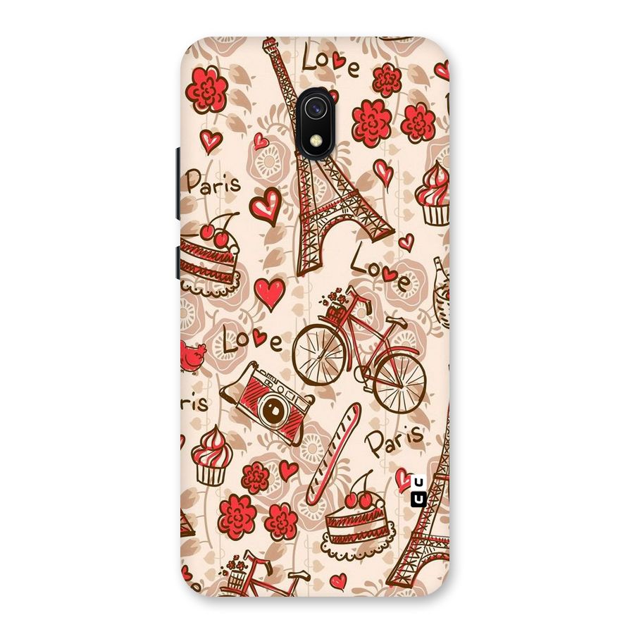 Red Peach City Back Case for Redmi 8A