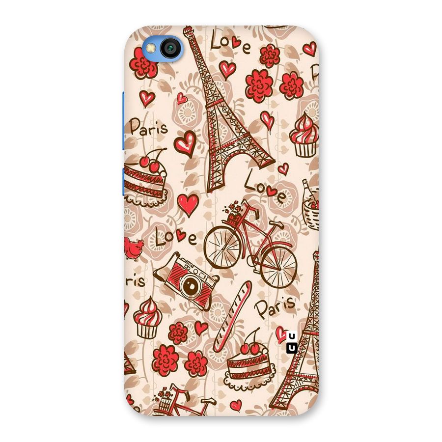 Red Peach City Back Case for Redmi Go