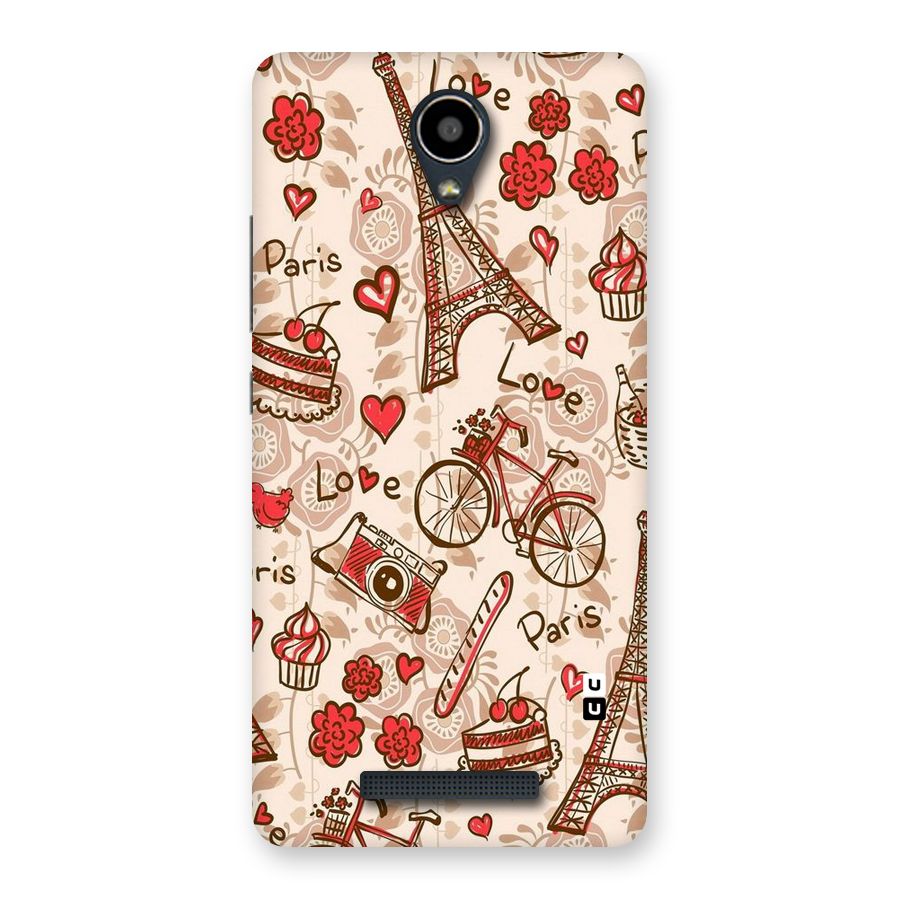 Red Peach City Back Case for Redmi Note 2