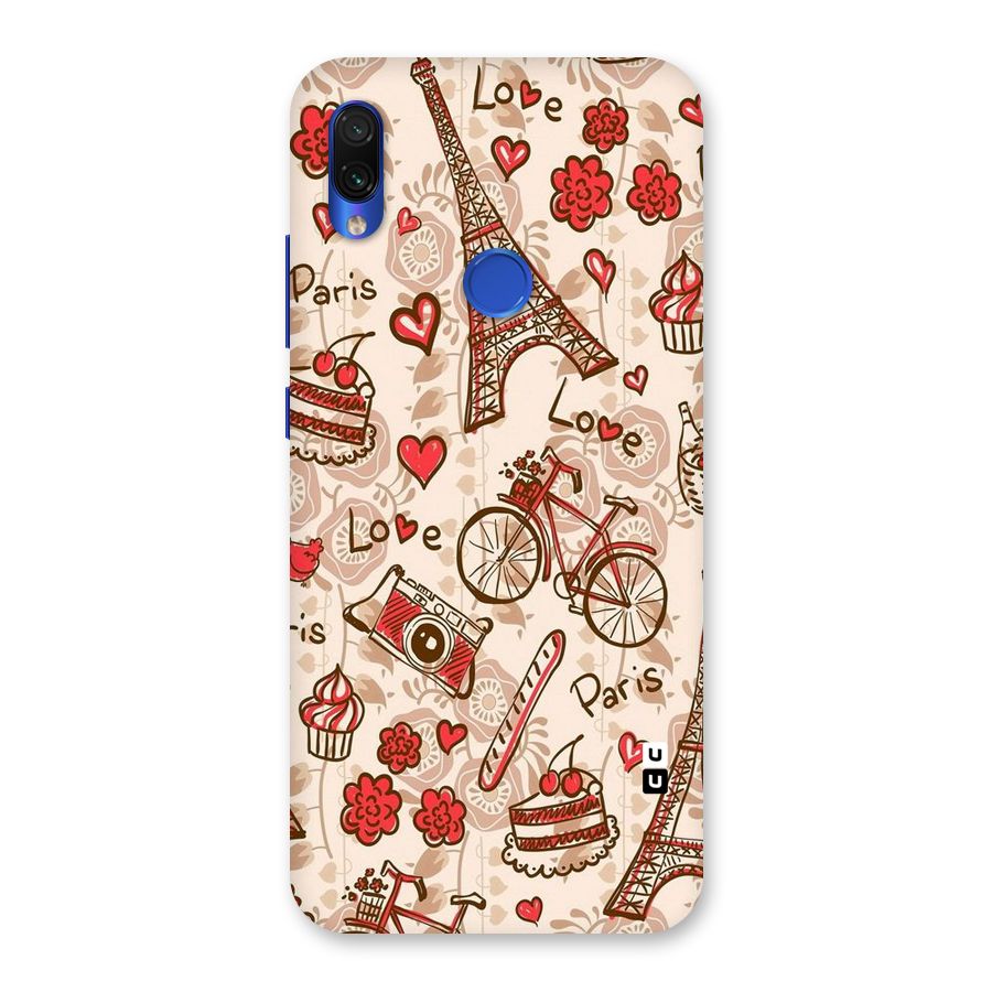 Red Peach City Back Case for Redmi Note 7S