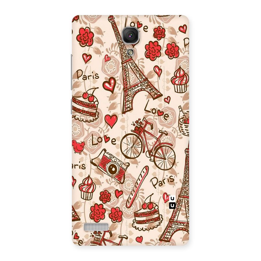 Red Peach City Back Case for Redmi Note Prime