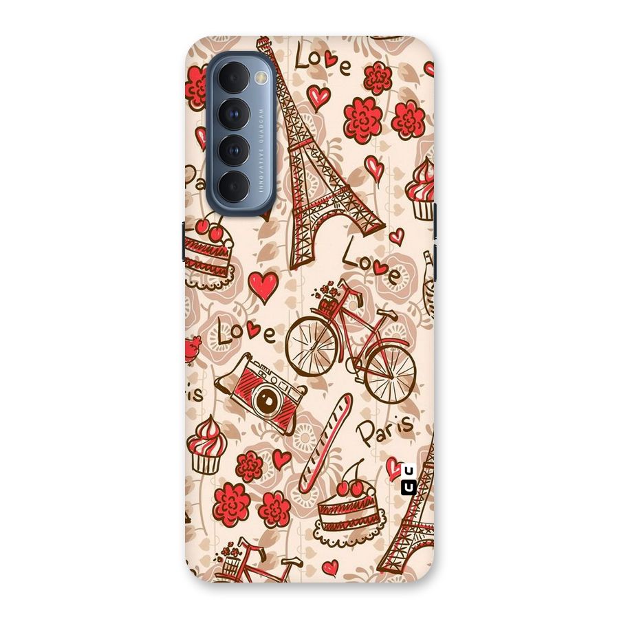 Red Peach City Back Case for Reno4 Pro