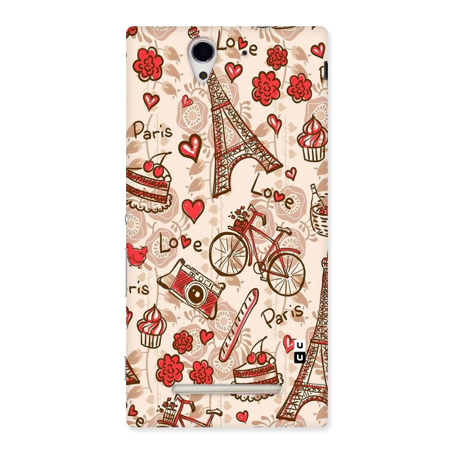 Red Peach City Back Case for Sony Xperia C3