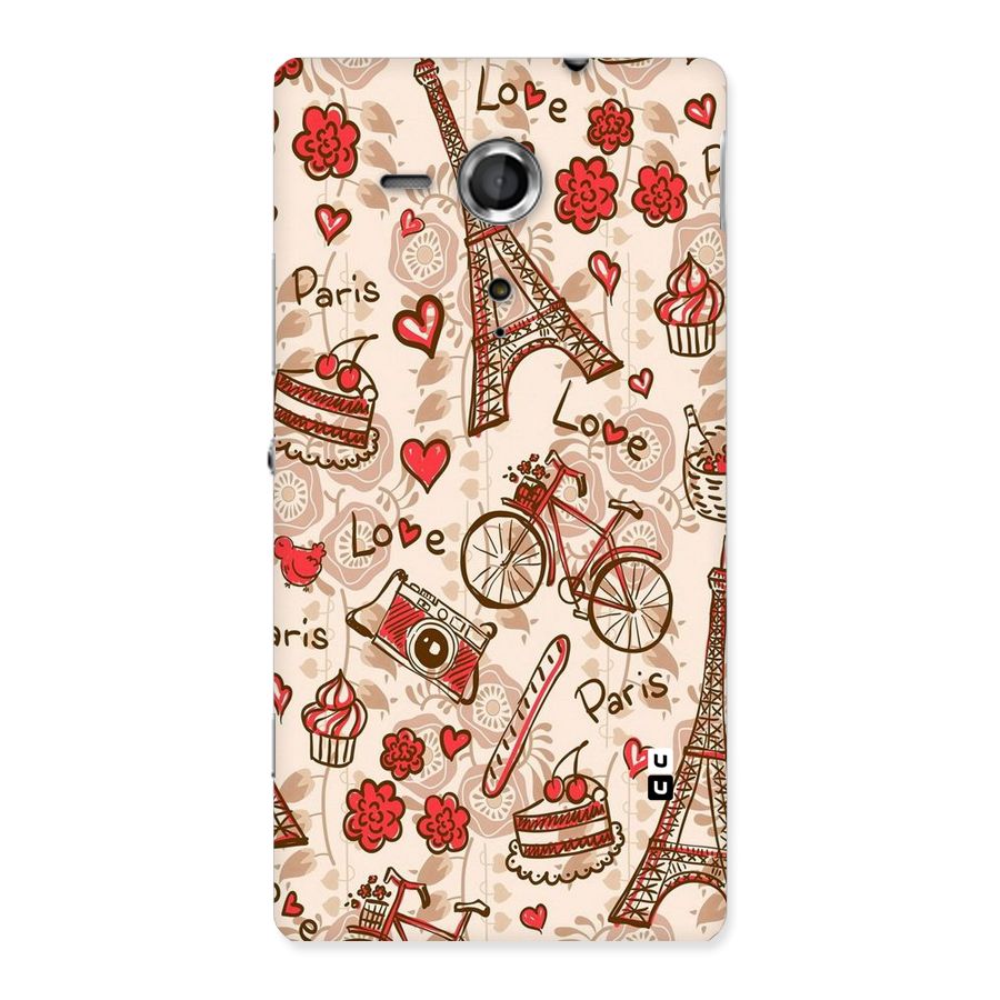 Red Peach City Back Case for Sony Xperia SP
