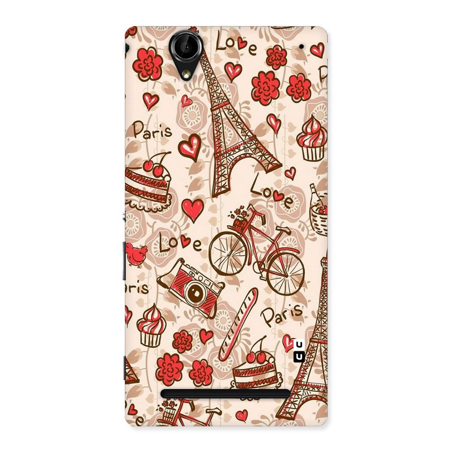 Red Peach City Back Case for Sony Xperia T2