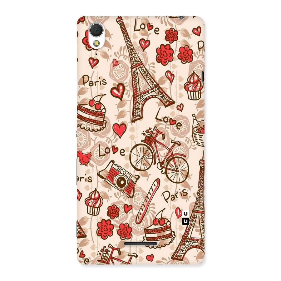 Red Peach City Back Case for Sony Xperia T3