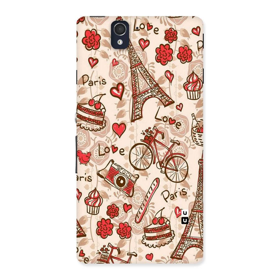 Red Peach City Back Case for Sony Xperia Z
