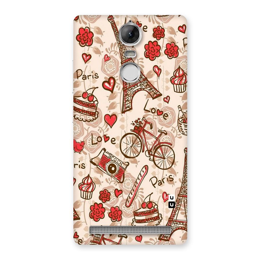 Red Peach City Back Case for Vibe K5 Note