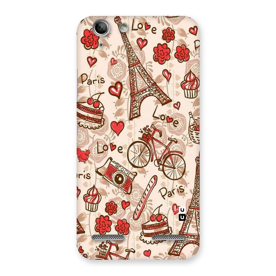 Red Peach City Back Case for Vibe K5 Plus