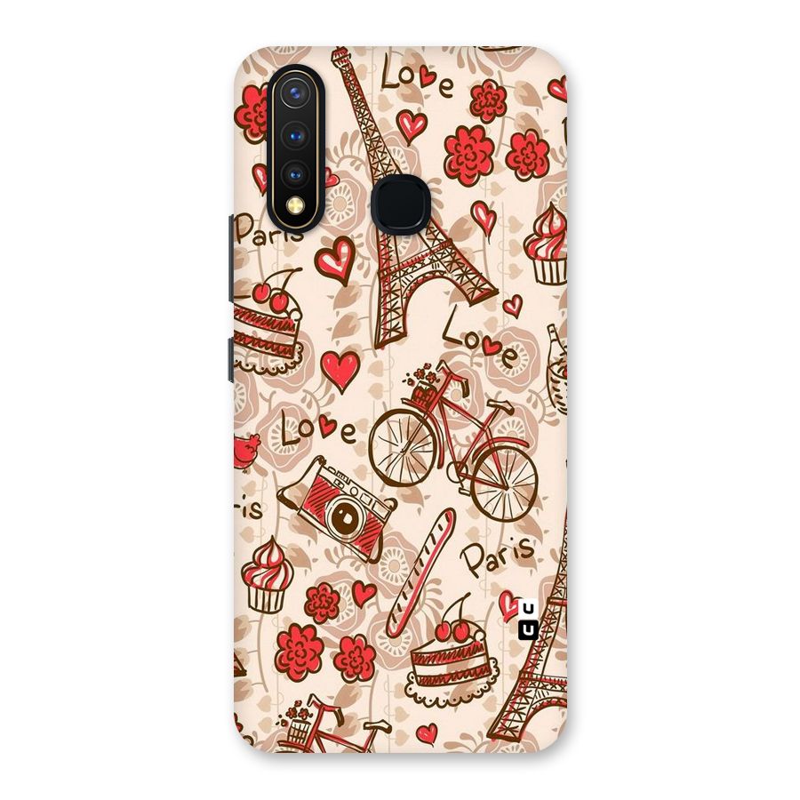 Red Peach City Back Case for Vivo U20