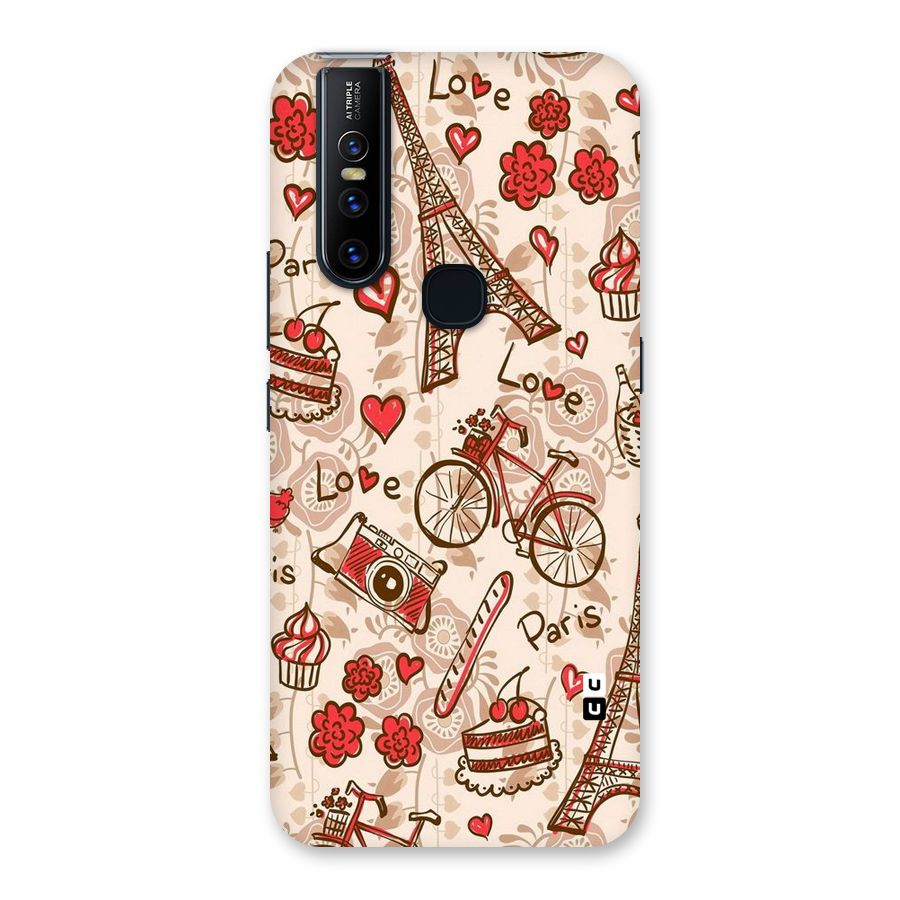 Red Peach City Back Case for Vivo V15