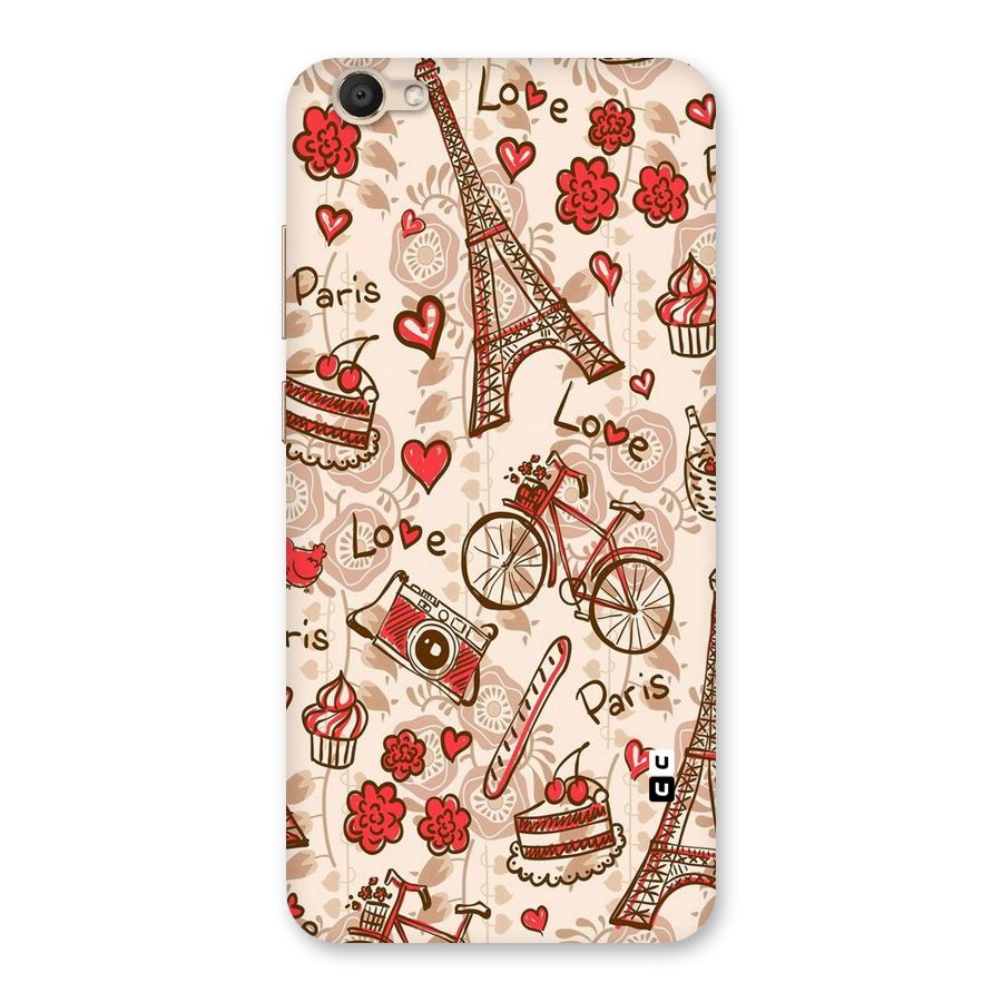 Red Peach City Back Case for Vivo V5
