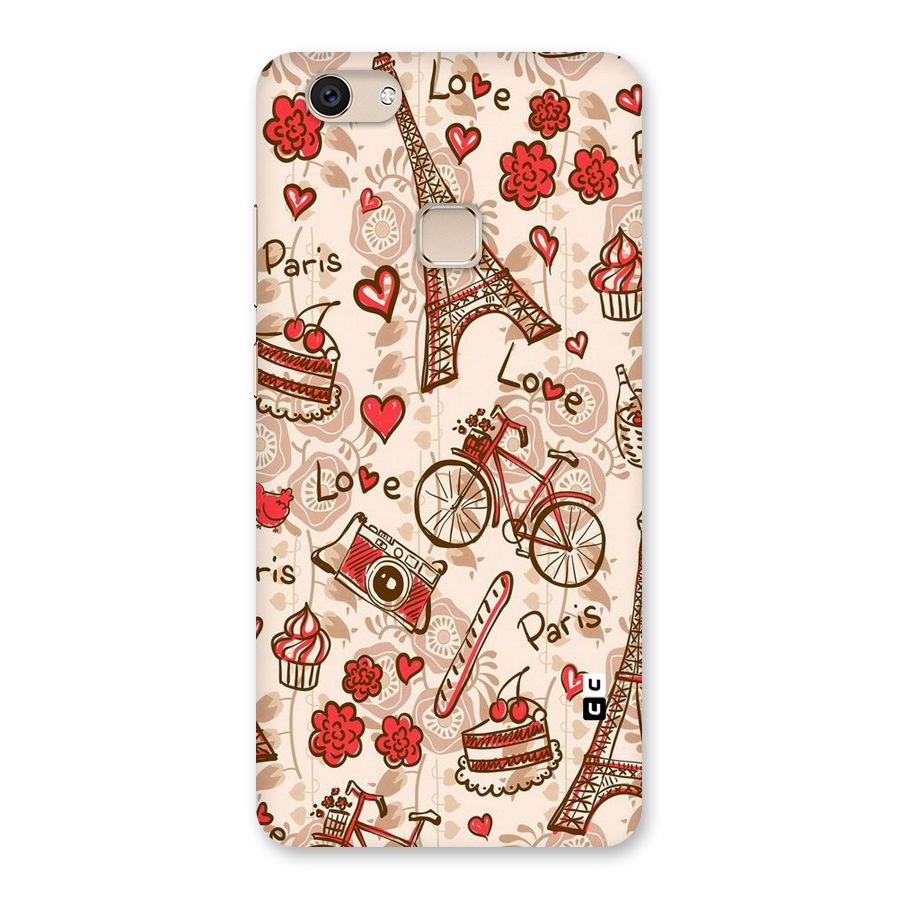 Red Peach City Back Case for Vivo V7