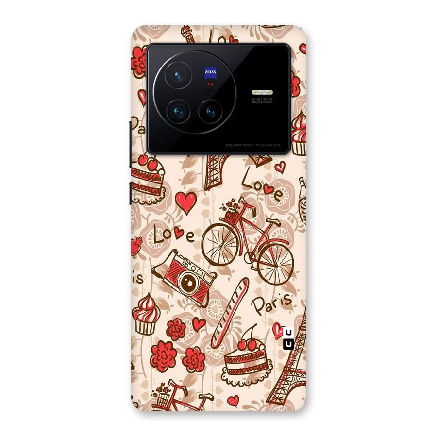 Red Peach City Back Case for Vivo X80