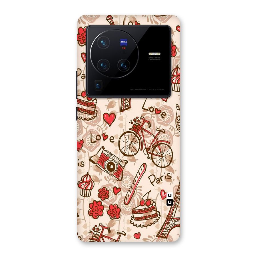 Red Peach City Back Case for Vivo X80 Pro